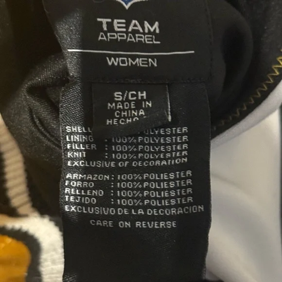 Vintage 80’s NFL Pittsburgh Steelers Reversible Yellow & Black Bomber Jacket - Picture 9 of 12